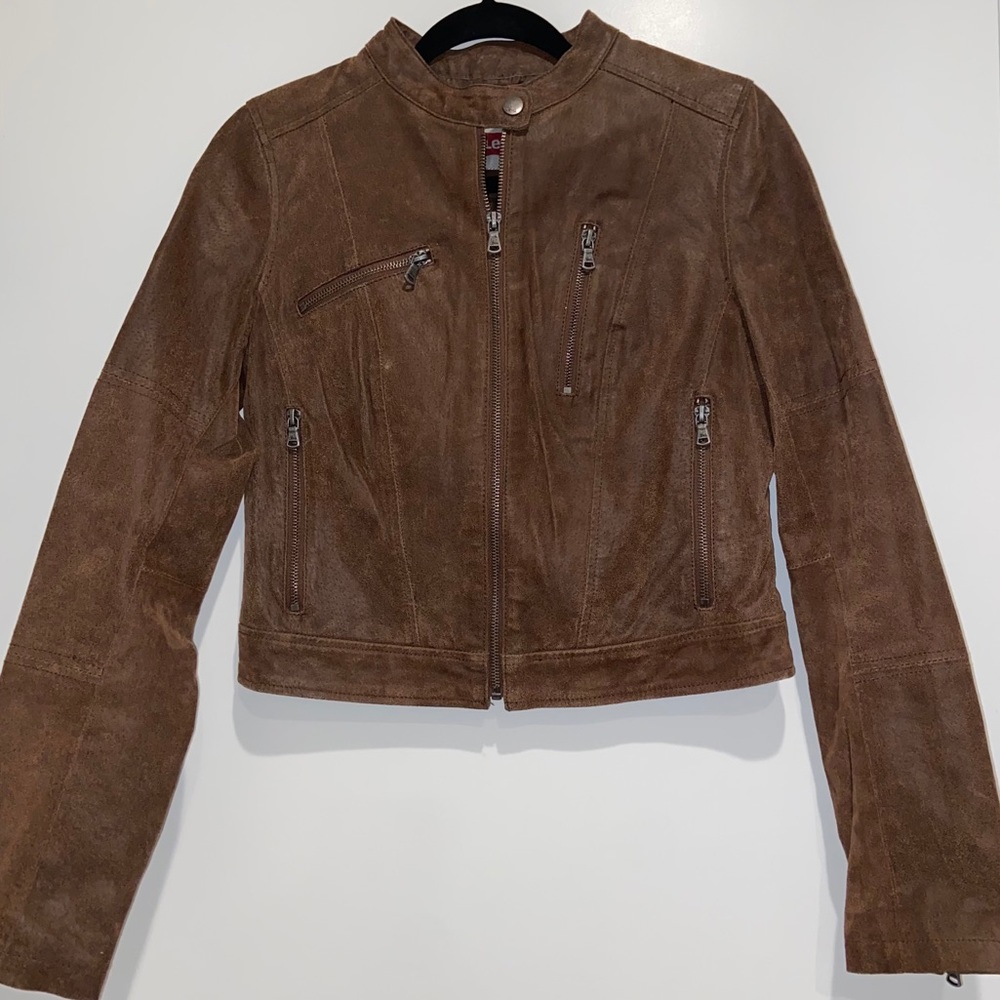 Levi’s Leather Moto Jacket Distressed Small